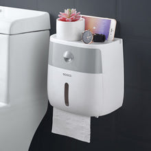 Load image into Gallery viewer, LEDFRE plastic toilet paper holder bathroom double paper tissue box wall mounted paper shelf storage box toilet dispenser
