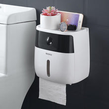 Load image into Gallery viewer, LEDFRE plastic toilet paper holder bathroom double paper tissue box wall mounted paper shelf storage box toilet dispenser
