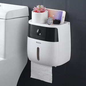 LEDFRE plastic toilet paper holder bathroom double paper tissue box wall mounted paper shelf storage box toilet dispenser
