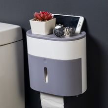 Load image into Gallery viewer, LEDFRE plastic toilet paper holder bathroom double paper tissue box wall mounted paper shelf storage box toilet dispenser
