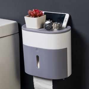 LEDFRE plastic toilet paper holder bathroom double paper tissue box wall mounted paper shelf storage box toilet dispenser
