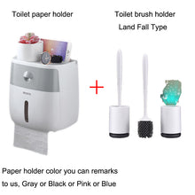 Load image into Gallery viewer, LEDFRE plastic toilet paper holder bathroom double paper tissue box wall mounted paper shelf storage box toilet dispenser
