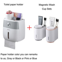 Load image into Gallery viewer, LEDFRE plastic toilet paper holder bathroom double paper tissue box wall mounted paper shelf storage box toilet dispenser
