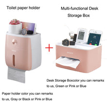 Load image into Gallery viewer, LEDFRE plastic toilet paper holder bathroom double paper tissue box wall mounted paper shelf storage box toilet dispenser
