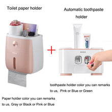 Load image into Gallery viewer, LEDFRE plastic toilet paper holder bathroom double paper tissue box wall mounted paper shelf storage box toilet dispenser
