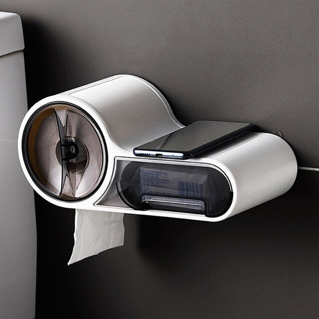 Baffect Plastic Wc Dispenser Toiletrolhouder Badkamer Papier Tissue Box Wall Mounted Roll Papier Opbergdoos Gratis Ponsen